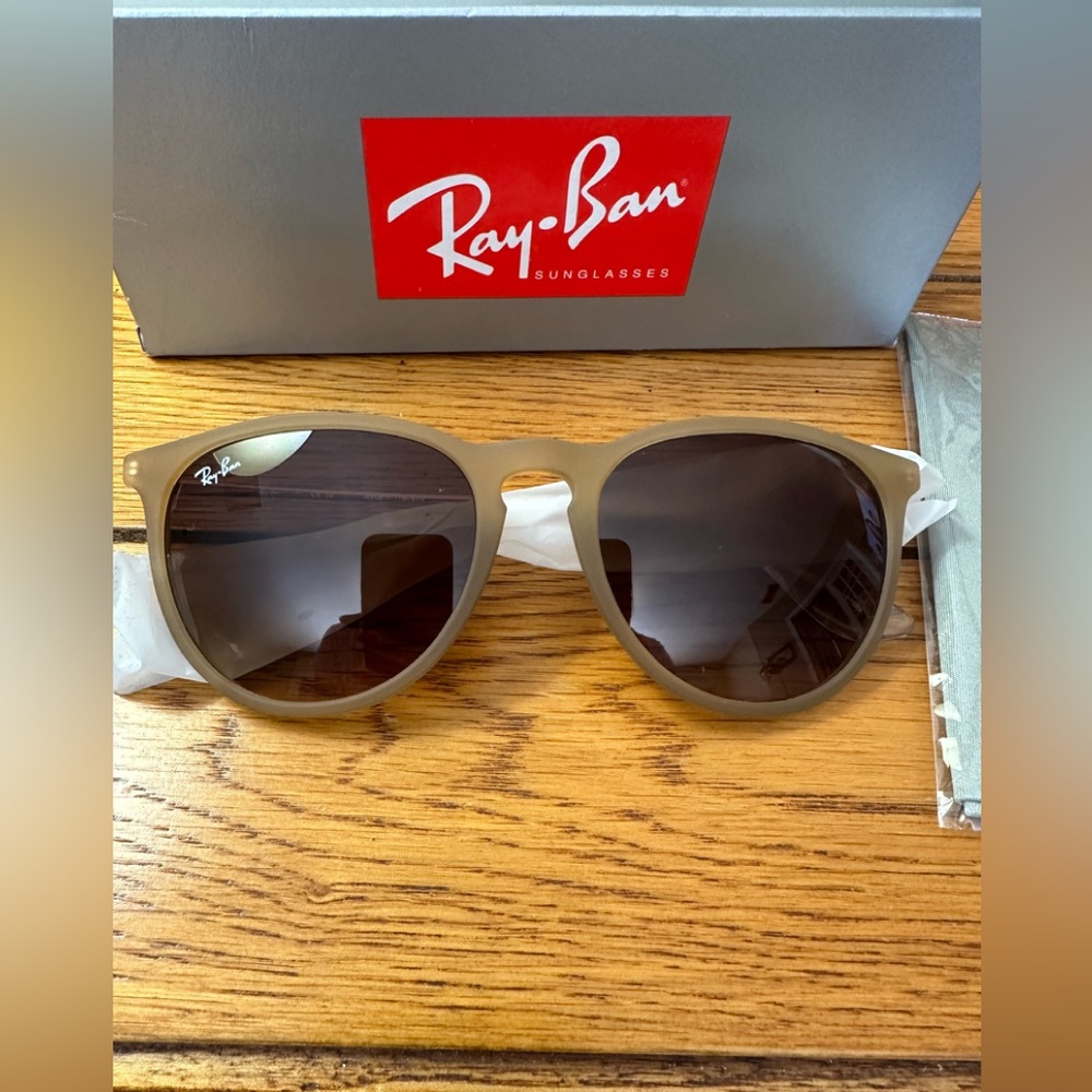 Ray-Ban Tan Sunglasses with Black Lenses